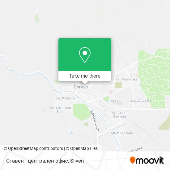 Карта Ставен - централен офис