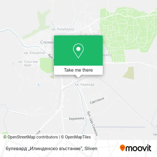 Карта булевард „Илинденско въстание“