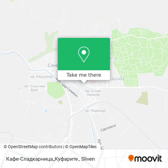 Карта Кафе-Сладкарница,,Куфарите.