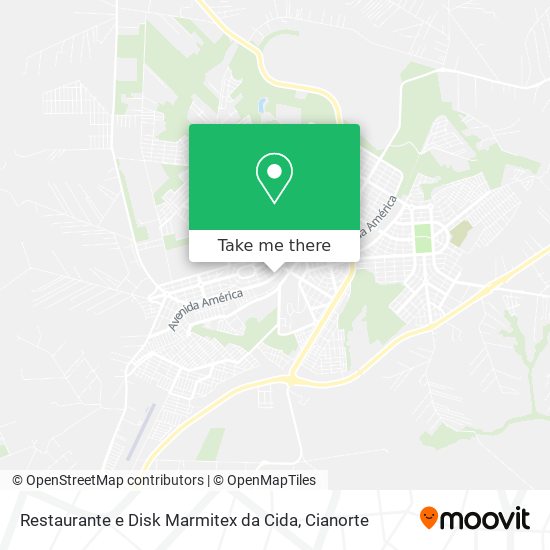 Mapa Restaurante e Disk Marmitex da Cida