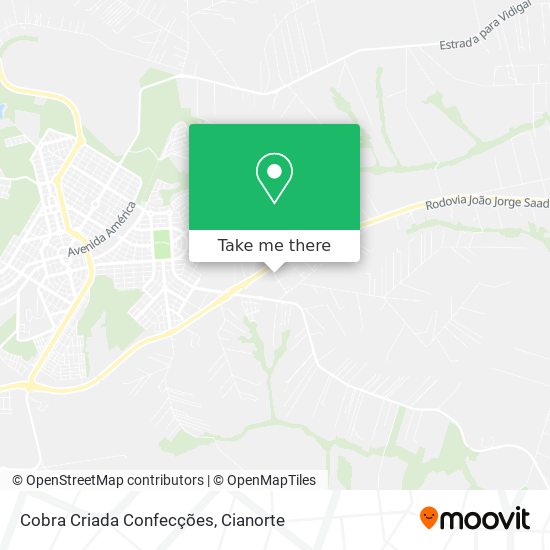 Cobra Criada Confecções map