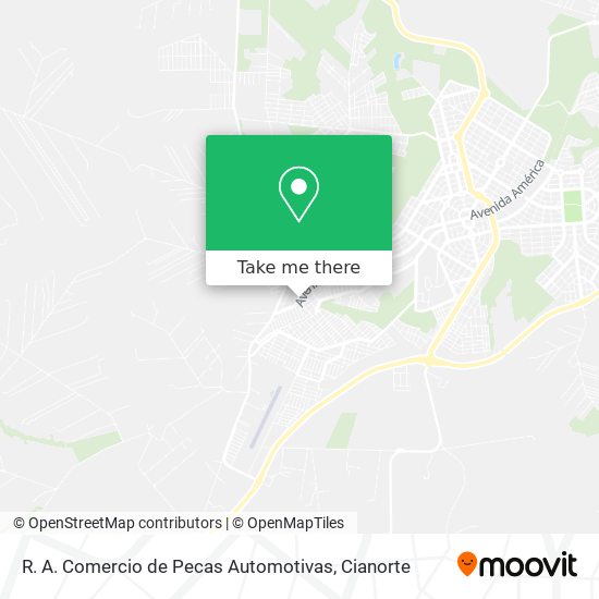 Mapa R. A. Comercio de Pecas Automotivas