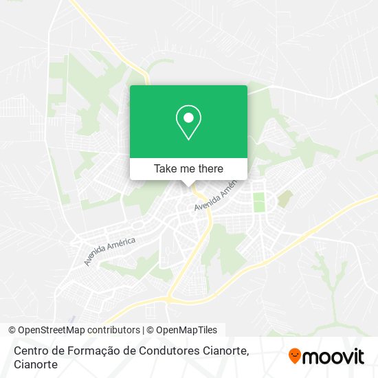 Mapa Centro de Formação de Condutores Cianorte