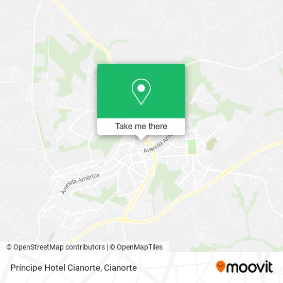 Mapa Príncipe Hotel Cianorte