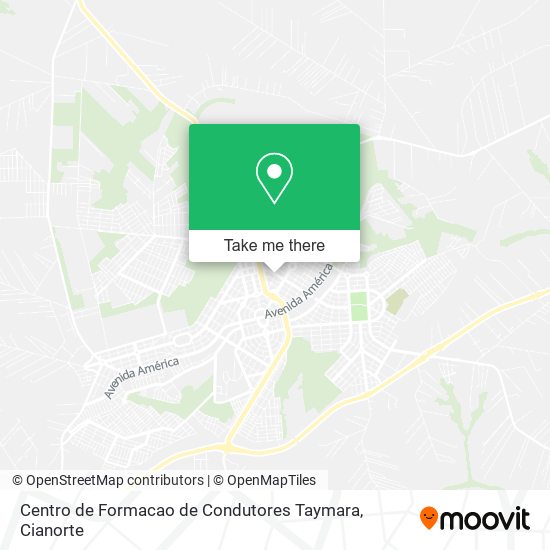 Mapa Centro de Formacao de Condutores Taymara