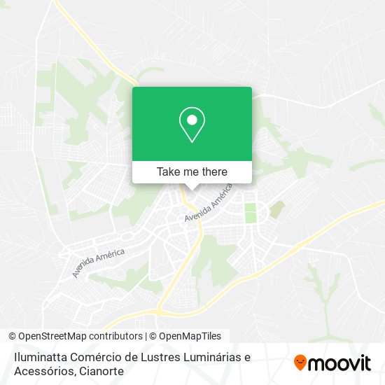 Mapa Iluminatta Comércio de Lustres Luminárias e Acessórios