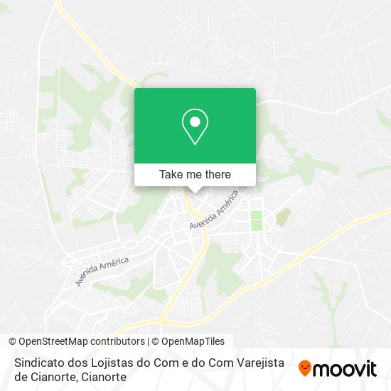 Sindicato dos Lojistas do Com e do Com Varejista de Cianorte map