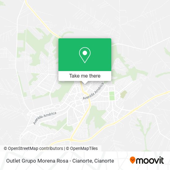 Mapa Outlet Grupo Morena Rosa - Cianorte