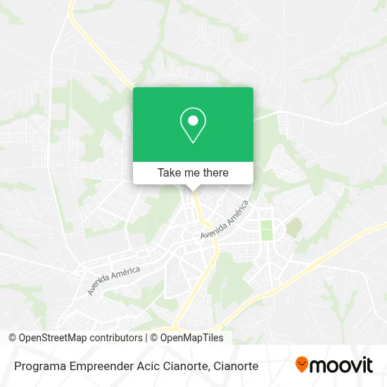 Programa Empreender Acic Cianorte map