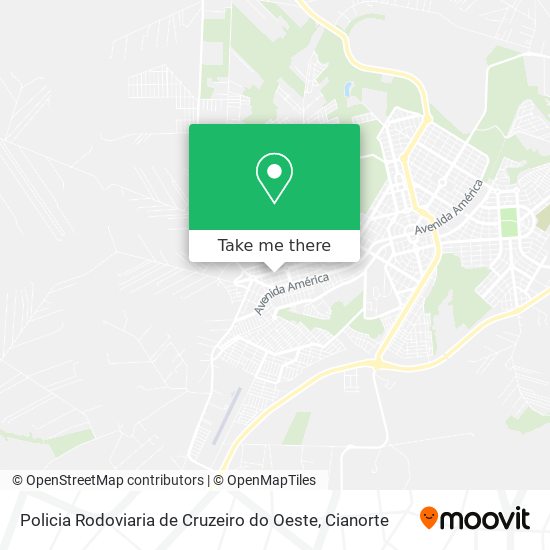 Mapa Policia Rodoviaria de Cruzeiro do Oeste