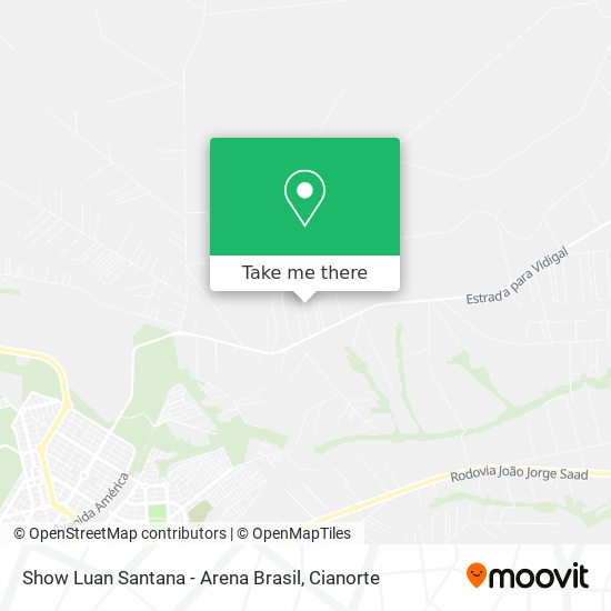 Show Luan Santana - Arena Brasil map