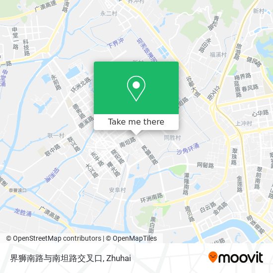 界狮南路与南坦路交叉口 map