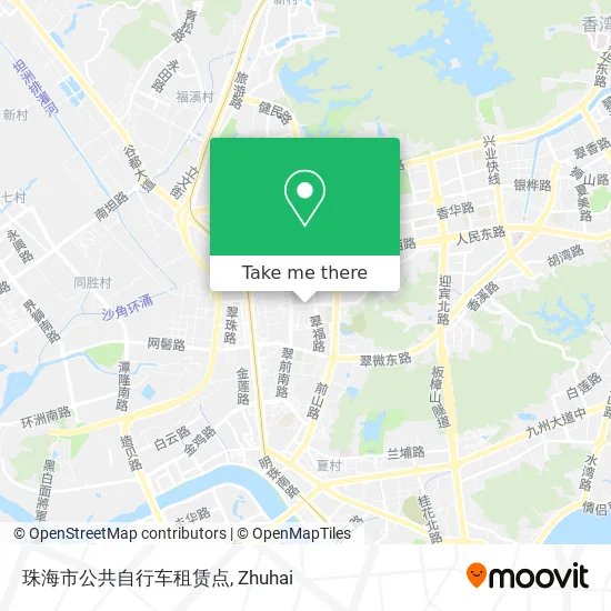 珠海市公共自行车租赁点 map