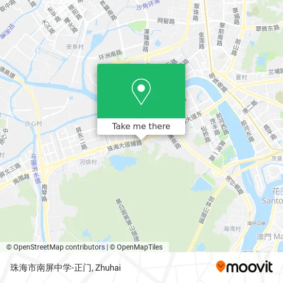 珠海市南屏中学-正门 map