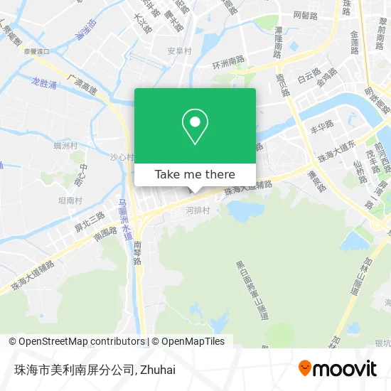 珠海市美利南屏分公司 map