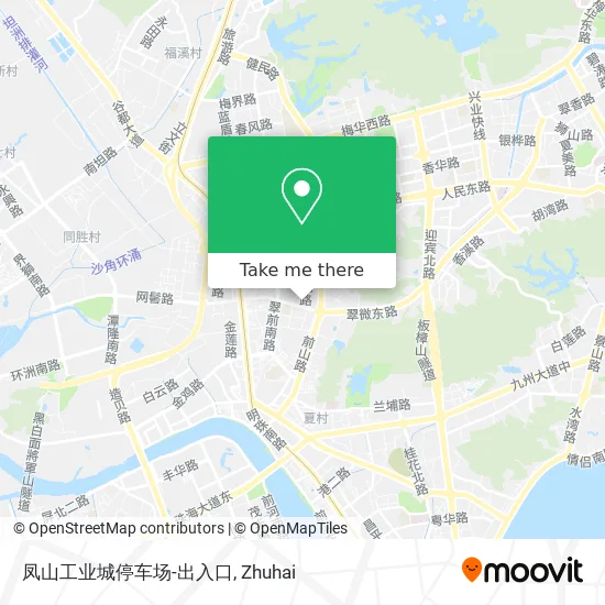 凤山工业城停车场-出入口 map
