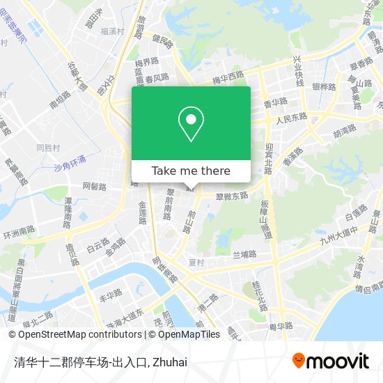 清华十二郡停车场-出入口 map