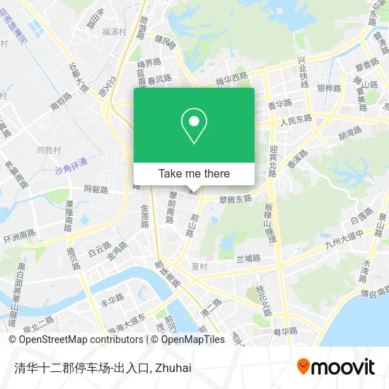 清华十二郡停车场-出入口 map