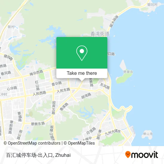 百汇城停车场-出入口 map