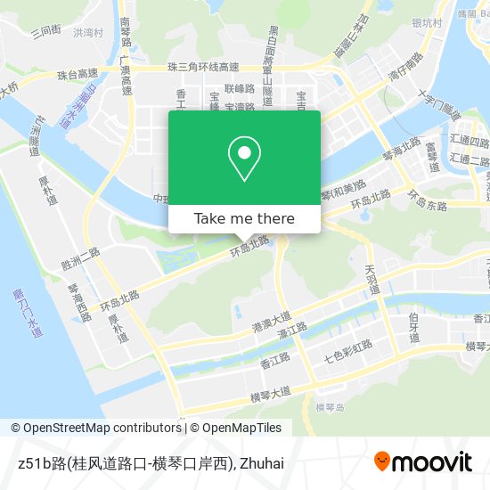z51b路(桂风道路口-横琴口岸西) map