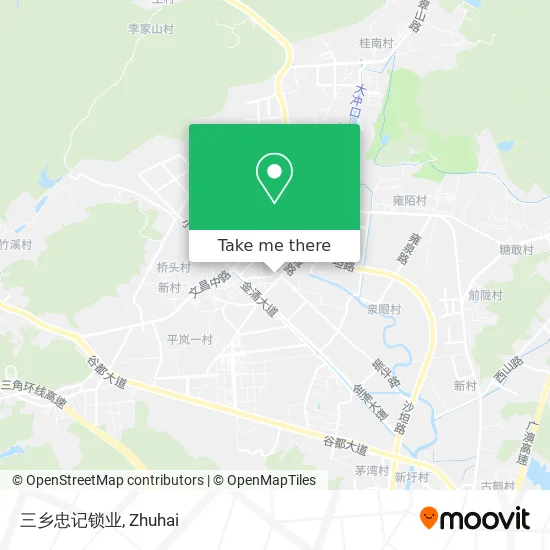 三乡忠记锁业 map