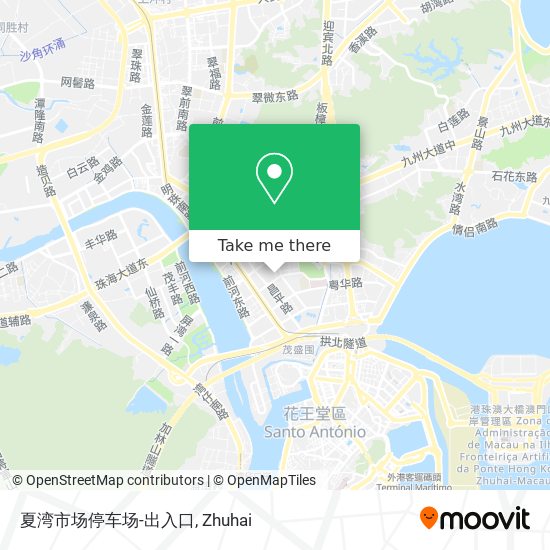 夏湾市场停车场-出入口 map