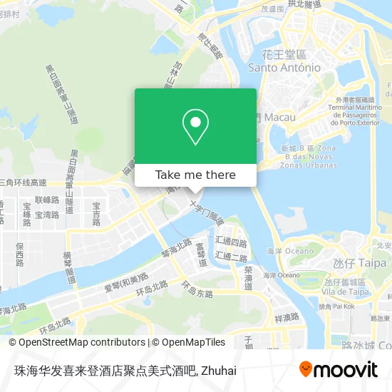 珠海华发喜来登酒店聚点美式酒吧 map