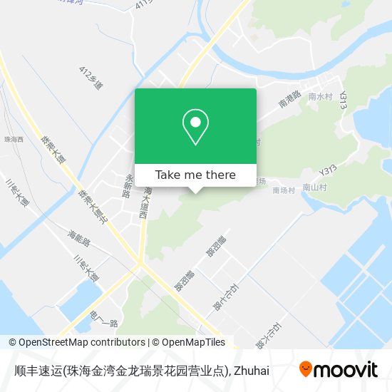 顺丰速运(珠海金湾金龙瑞景花园营业点) map
