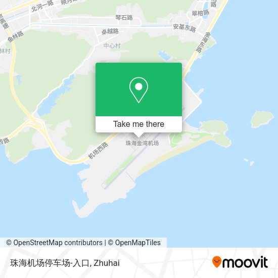 珠海机场停车场-入口 map