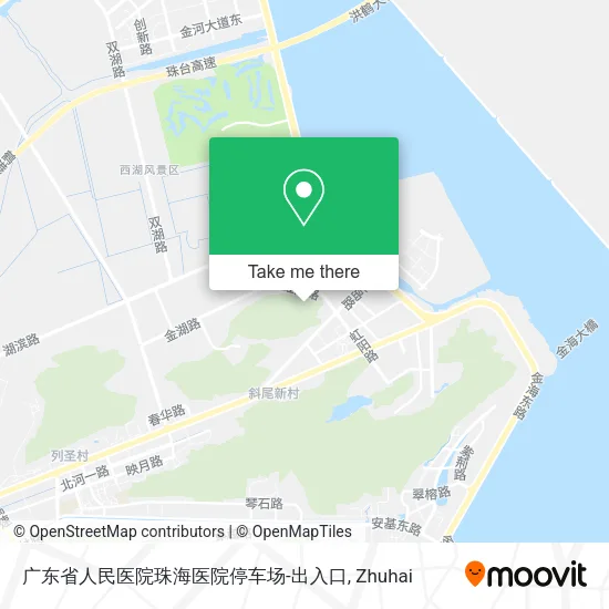 广东省人民医院珠海医院停车场-出入口 map