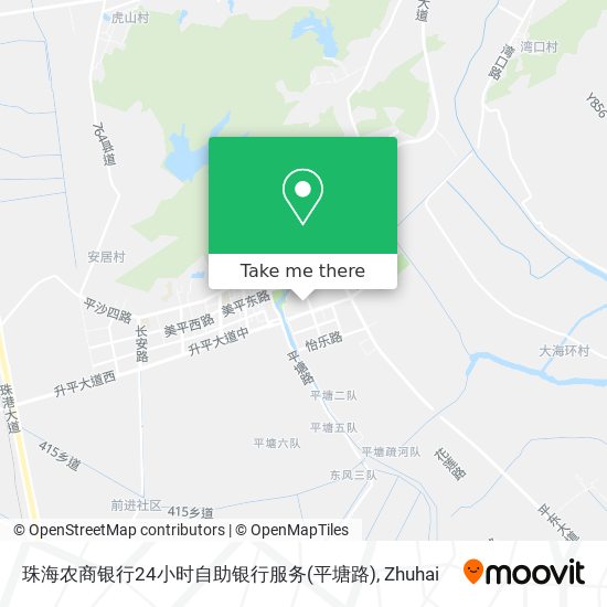 珠海农商银行24小时自助银行服务(平塘路) map