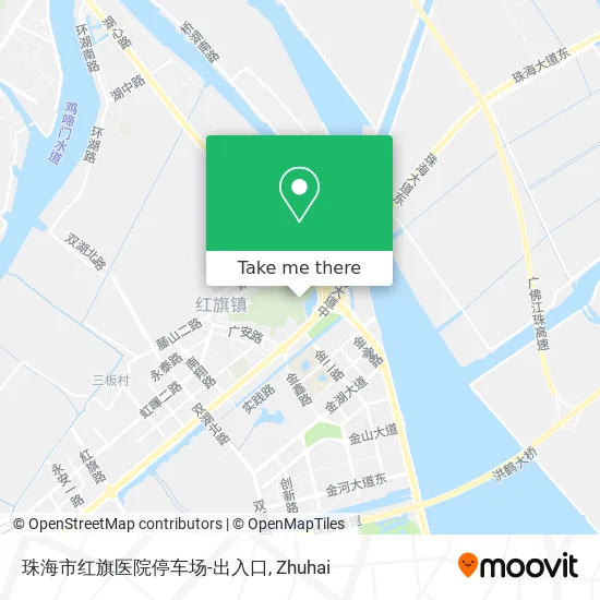 珠海市红旗医院停车场-出入口 map