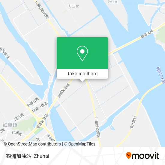 鹤洲加油站 map
