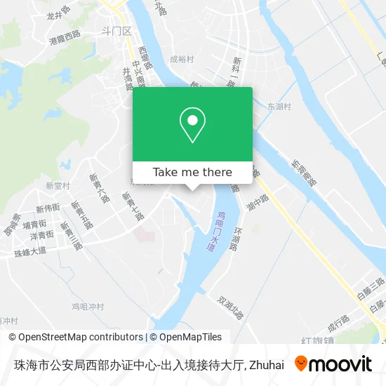 珠海市公安局西部办证中心-出入境接待大厅 map