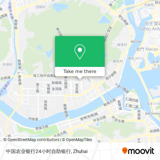 中国农业银行24小时自助银行 map