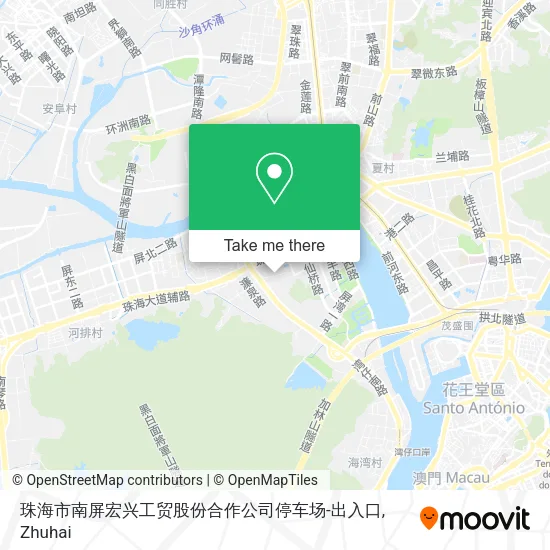 珠海市南屏宏兴工贸股份合作公司停车场-出入口 map