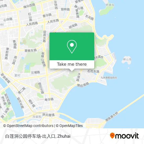 白莲洞公园停车场-出入口 map