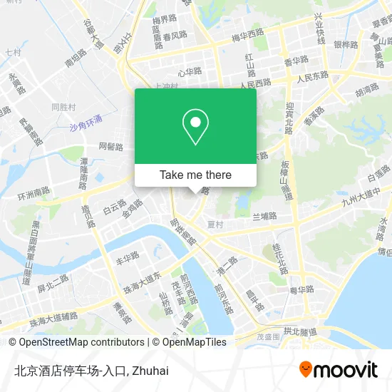 北京酒店停车场-入口 map