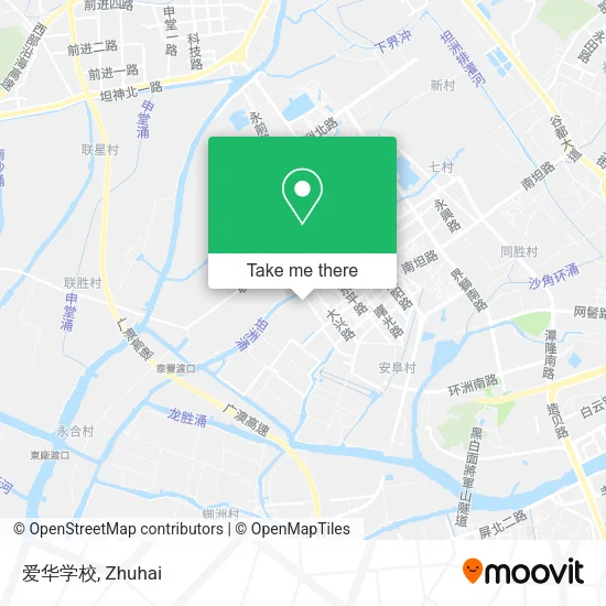 爱华学校 map