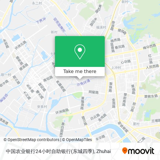 中国农业银行24小时自助银行(东城四季) map