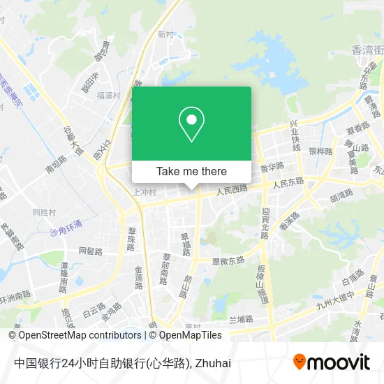 中国银行24小时自助银行(心华路) map