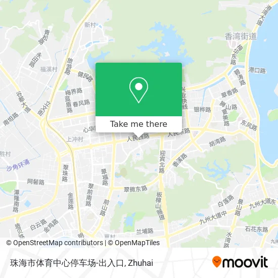 珠海市体育中心停车场-出入口 map