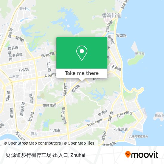 财源道步行街停车场-出入口 map