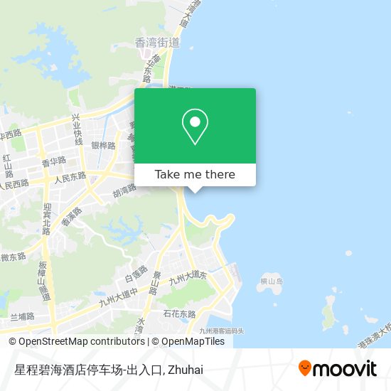 星程碧海酒店停车场-出入口 map