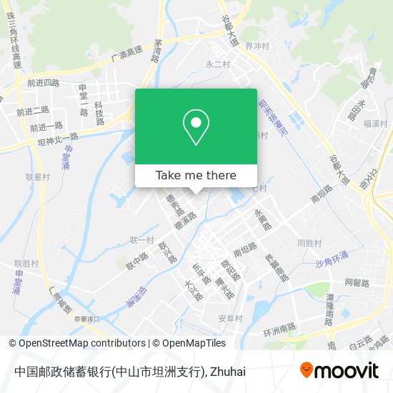 中国邮政储蓄银行(中山市坦洲支行) map