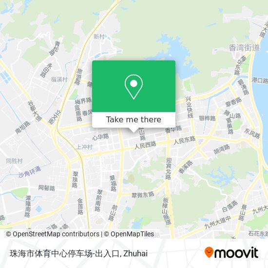 珠海市体育中心停车场-出入口 map