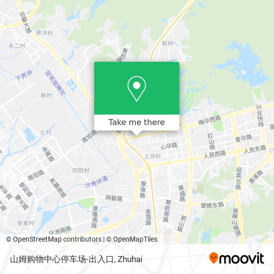 山姆购物中心停车场-出入口 map