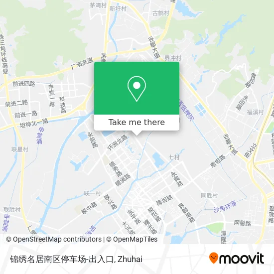 锦绣名居南区停车场-出入口 map