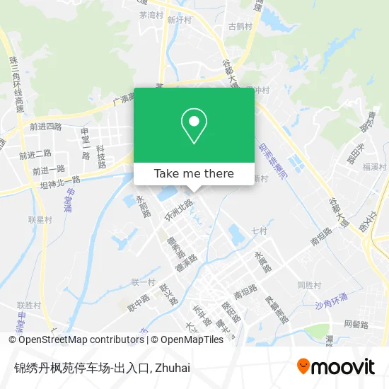 锦绣丹枫苑停车场-出入口 map