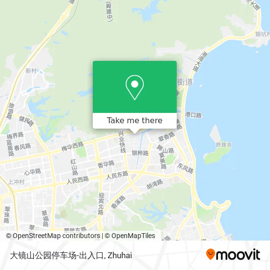 大镜山公园停车场-出入口 map